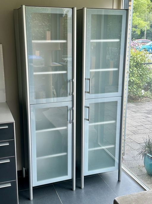 Ensemble de 2 meubles de cuisine Bulthaup System 20 – high boards, Aluminium, Glass (photo 2 of 10)