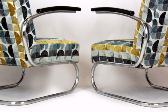 Image 1 of Restored Bauhaus Tubular Armchairs attributed to W. H. Gispen for Mücke Melder, 1930s, Set of 2