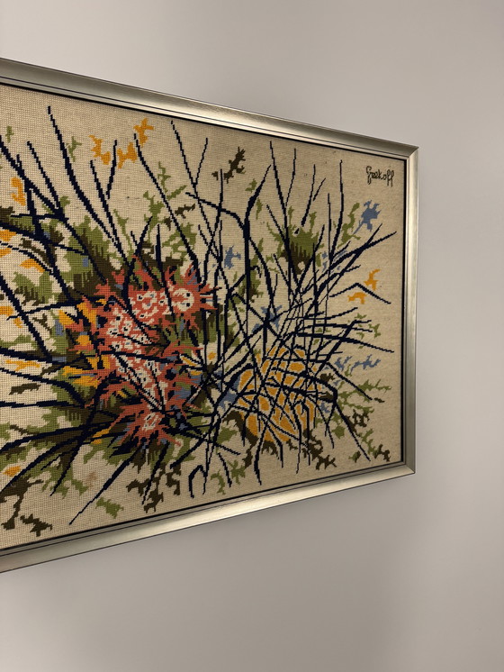Image 1 of Tapisserie Brodée Elie Grekoff Années 60