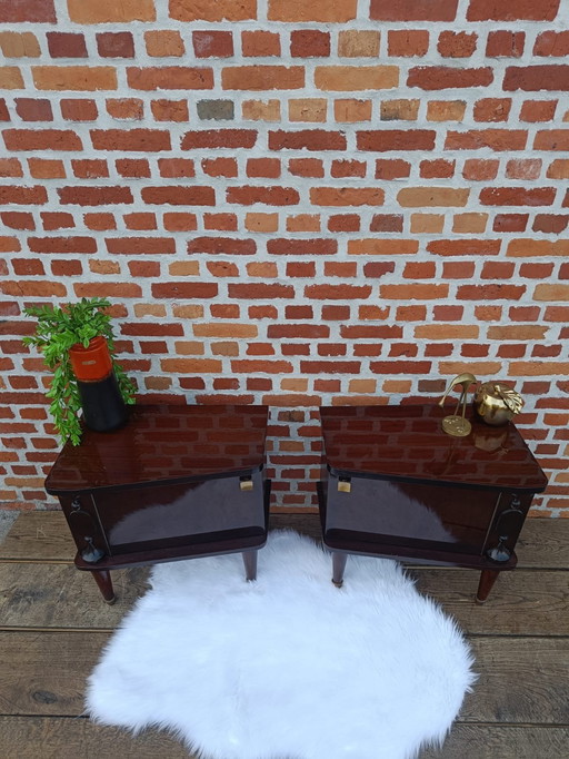 Tables de chevet modernes en palissandre du milieu du siècle