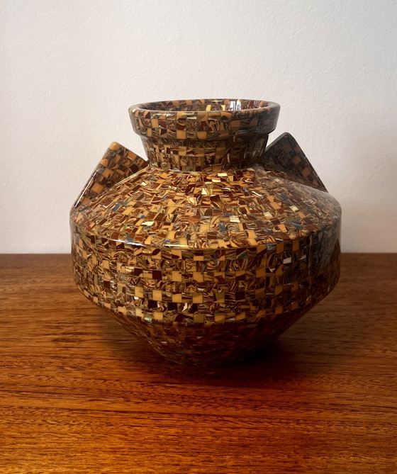 Image 1 of Jean Gerbino Vallauris ceramic vase – mosaic technique – signed