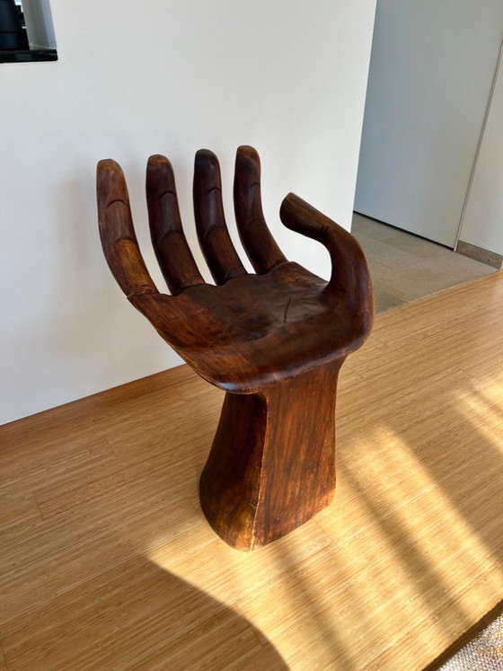 Pedro Friedeberg "Hand Chair" Design hand chair sculpture – Stools, Wood (photo 7 of 22)