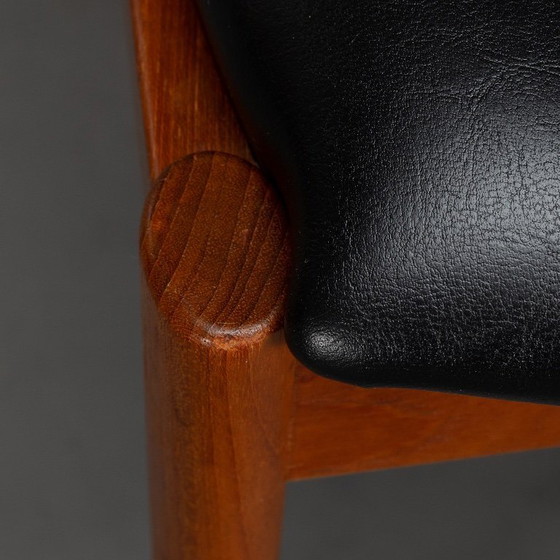 Image 1 of Sedia in teak rivestita modello 42 di Kai Kristiansen, anni '60