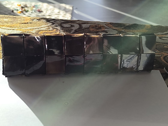 Mid-Century style geometric Lucite Clutch/handbag tortoise shell motif eyecatcher, Clutches, Plexiglass (photo 14 of 14)