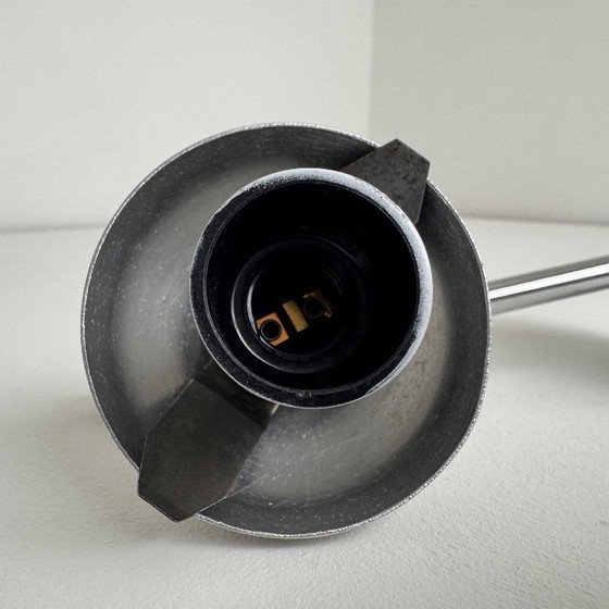 Image 1 of Vintage metalen en opalen wandlamp