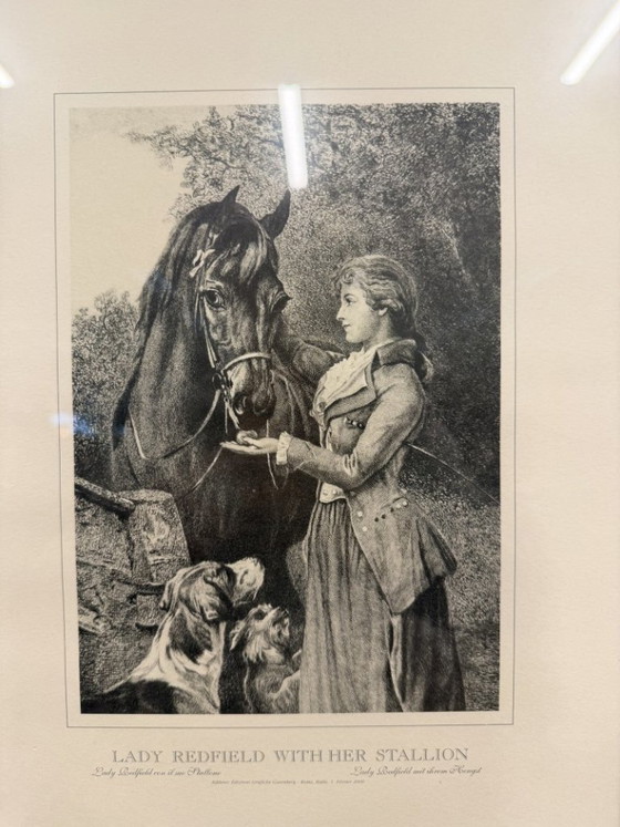 Prent "Lady Redfield" – Kunst, Glas, Papier (photo 5 of 5)