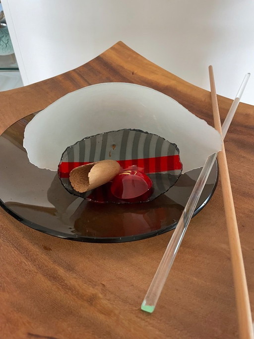 Objeto de vidrio único "BANTEN" de Frank van den Ham