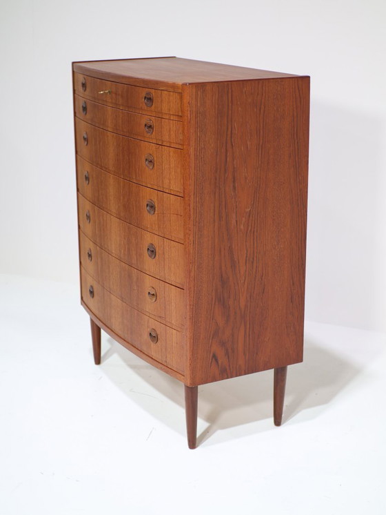 Image 1 of Hoge ladekast teakhout Deens vintage 1960s