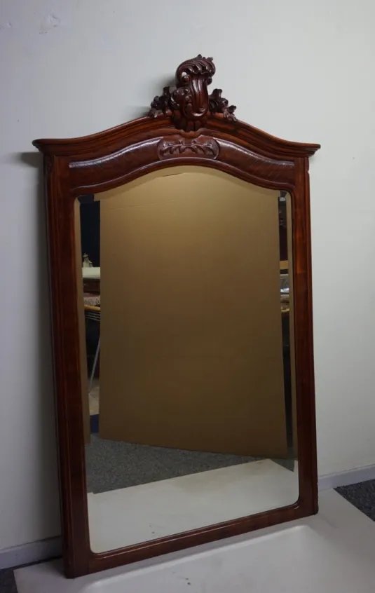 Specchio grande in mogano intagliato, 110x180 cm – Wood (photo 2 of 19)