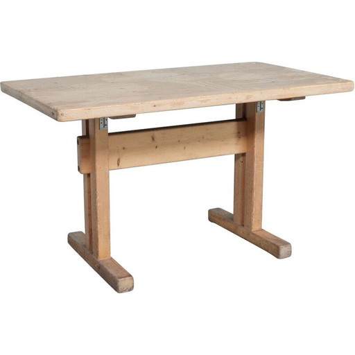 Vintage French table Les Arcs, Charlotte Perriand selection, 1960