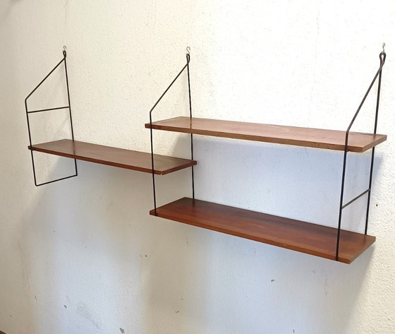 Image 1 of Scaffale da parete anni '50 con più ripiani