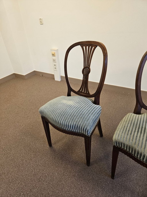 2 x chaises de salle à manger en acajou