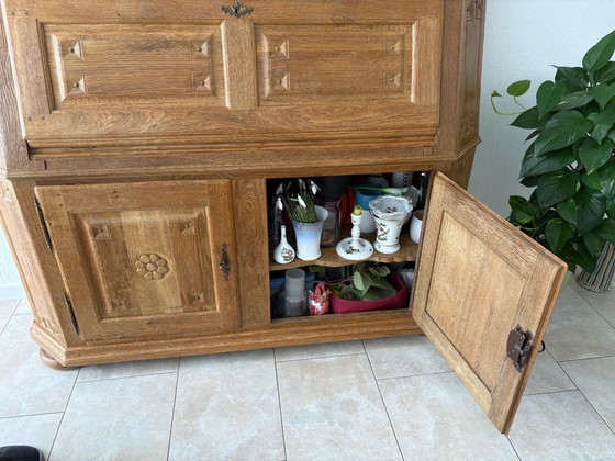 Sekretär-Vitinenschrank aus massiver Eiche – Schränke, Wood (photo 4 of 8)