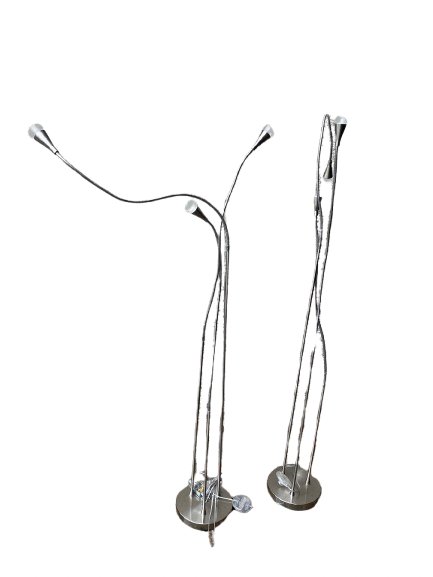 Set de 2 Lampadaires IKEA TIVED (6 Points lumineux) – Flexible – rvs (photo 2 of 7)
