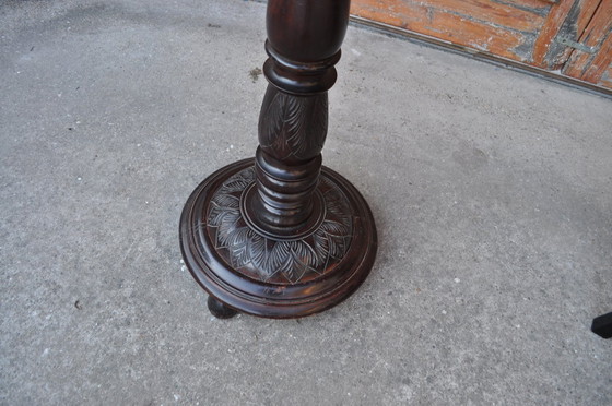 Lampada da terra in legno con paralume rosa – Lampade da terra (photo 5 of 5)