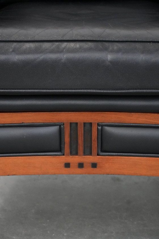 Image 1 of 2 x Sillón de diseño Art Déco Schuitema en piel negra de la serie Decoforma