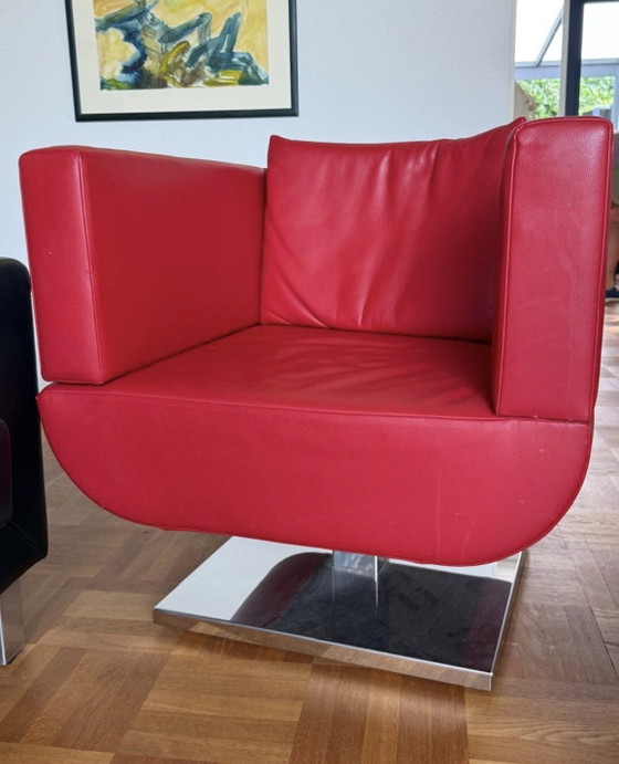 JORI Ice Cube Fauteuil – Rood Leder – Design Klassieker – Leather (photo 5 of 6)