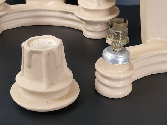 Image 1 of MAGNIFICA COPPIA DI APPLIQUE DA PARETE IN GESSO VINTAGE ANNI '40