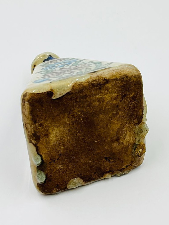 Image 1 of Antique Persian Ceramic Flask, Qajar Period, Islamic Art, 19th Century