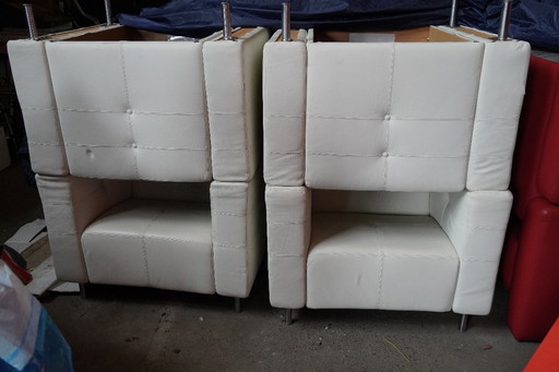 Poltrona Gelderland 6111 pelle bianca