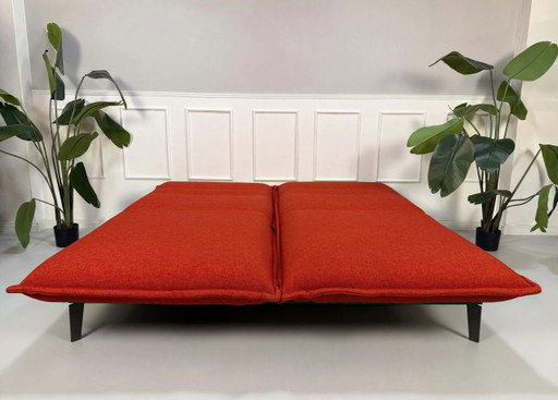 Rolf Benz Nova Sofá de diseño Sofá naranja Schlaffunktion