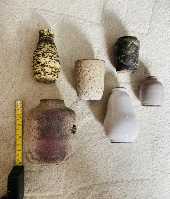 Image 1 of 6x small stone vases from the fifties/sixties