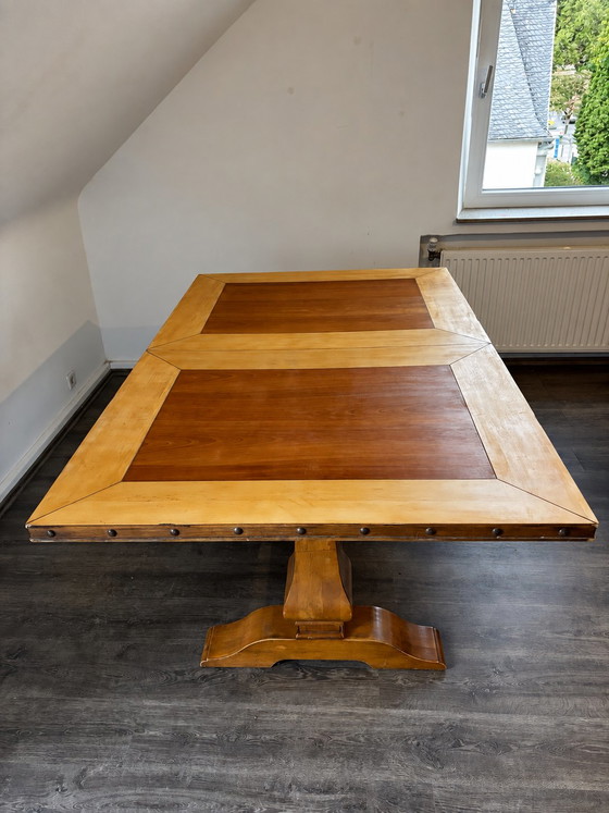Grande table de monastère/réfectoire vintage avec rallonge – jusqu'à 244 cm – Tables de salle à manger, Wood (photo 4 of 5)
