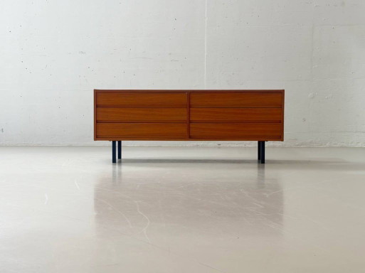 Mid-century lowboard with walnut drawer fronts, 1960s