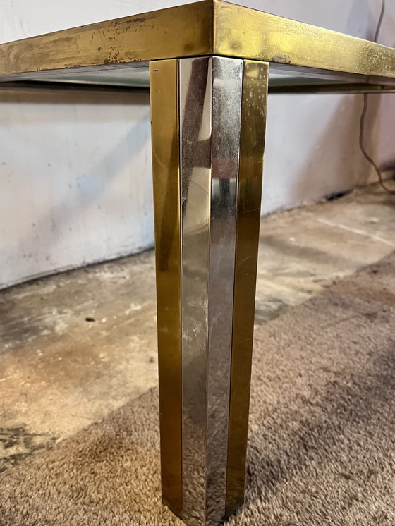 Image 1 of Tavolino da caffè in ottone e cromo, 1970