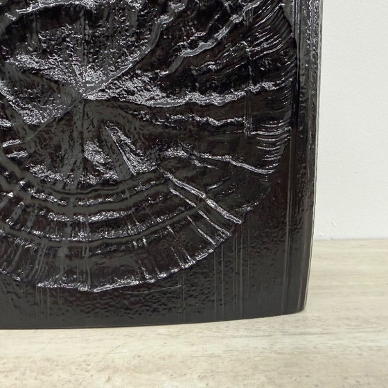 Image 1 of Rare Rosenthal Martin Freyer black ceramic vase , 1960’s