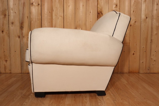 Image 1 of Weißer Ledersessel