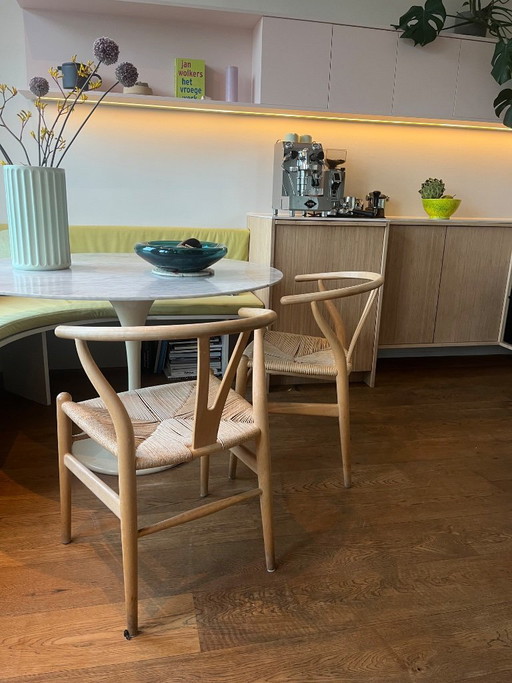 4 x Carl Hansen & Son CH24 Wishbone stoel Classic Natural gezeept beuken