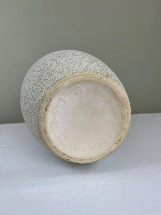 Vase émaillé moucheté crème avec bord doré, années 1970. – Scheurich W-Germany, Porcelain, Ceramic (photo 9 of 10)