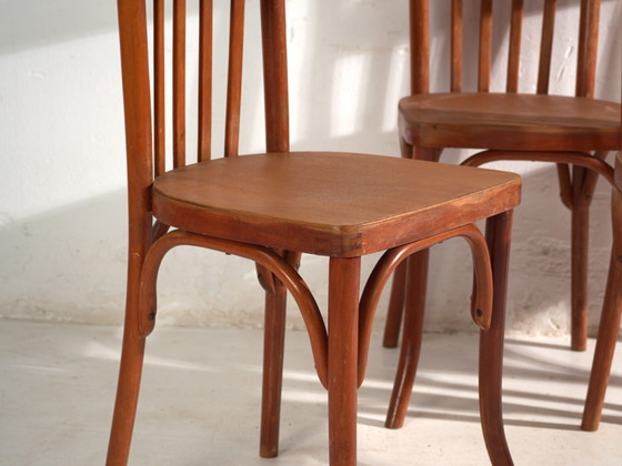 Sedie antiche in legno curvato stile Thonet – Europa Centrale, c. 1930 - Set di 4 pezzi #7 – Sedie da pranzo (photo 19 of 40)
