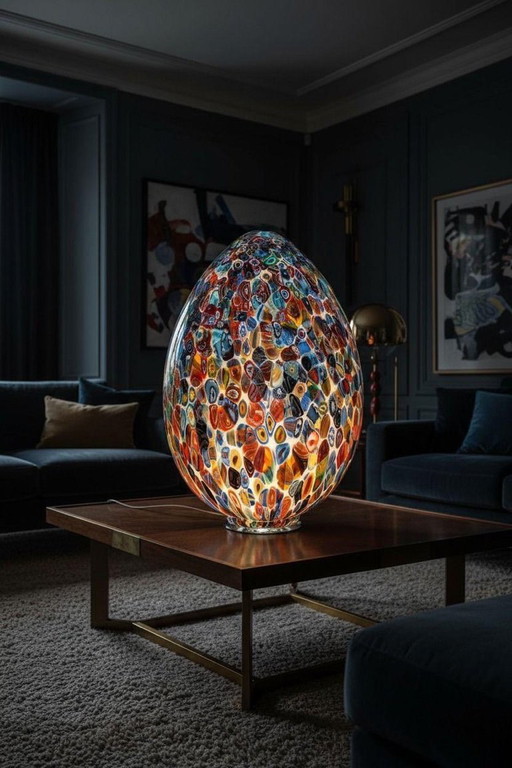 Murano artistic glass lamp h 60 cm