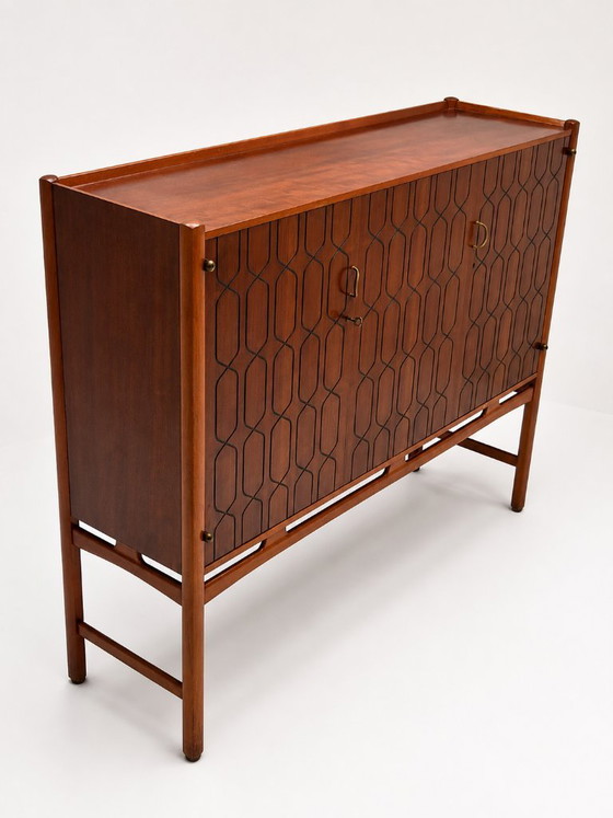 Cabinet suédois de style Mid-Century de David Rosen, Naples, 1953 – Meubles de rangement, Wood, Brass (photo 7 of 14)