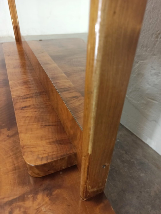 Image 1 of Art Deco walnut dresser sideboard with a mirror 