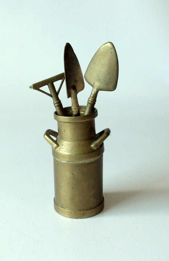 Image 1 of Miniatur Bonsai Set 4-teilig aus Messing