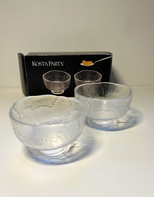 6 vintage dessert bowls from Kosta Boda