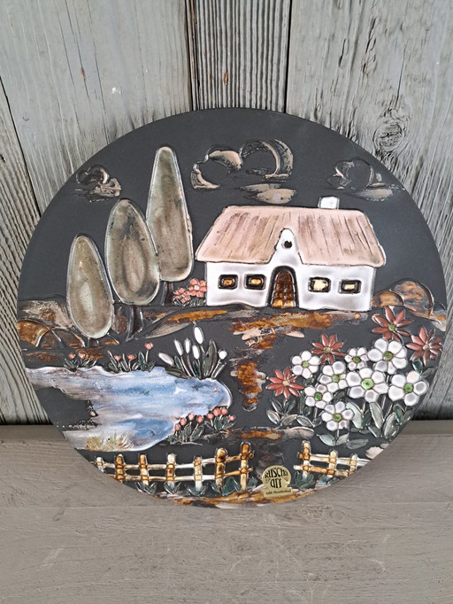 Piatto da parete vintage Ruscha Art