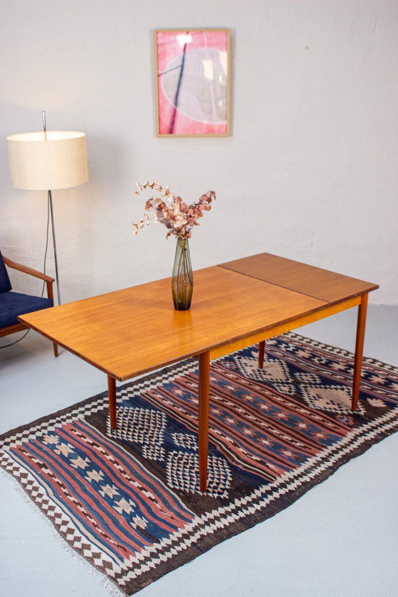 Image 1 of Vintage teak dining table, Danish Mid Century 1960s