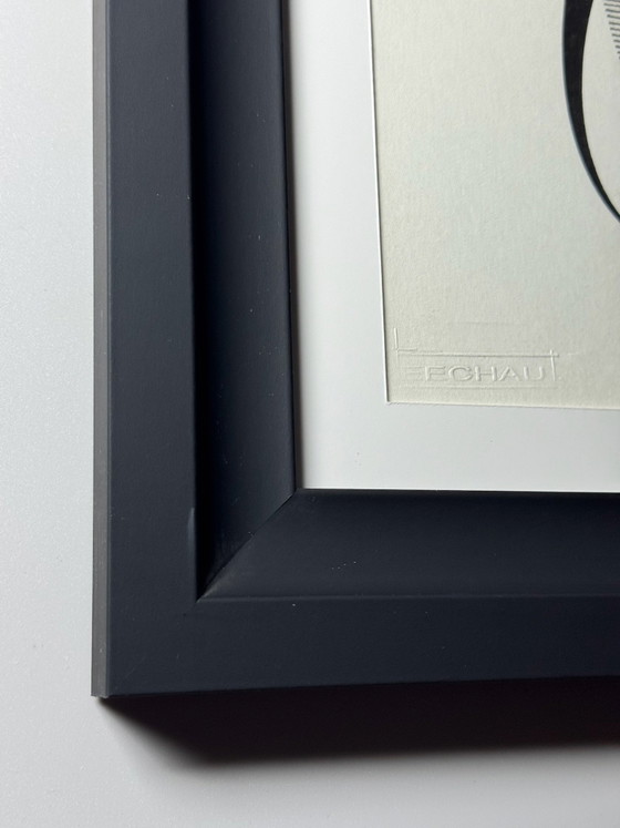 Eugène Eechaut (1928-2019) - inktcompositie, 1973, ingelijst – Schilderijen & Tekeningen, Mdf, Papier (photo 12 of 15)