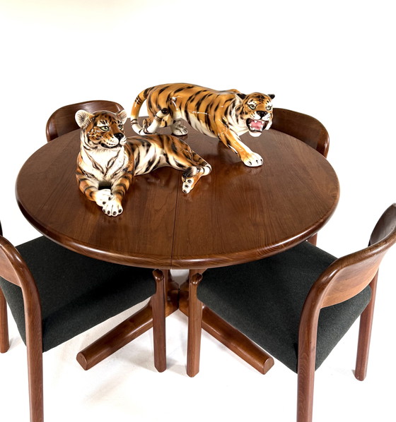 Image 1 of Set di 2 tigri in ceramica vintage, Italia anni '60