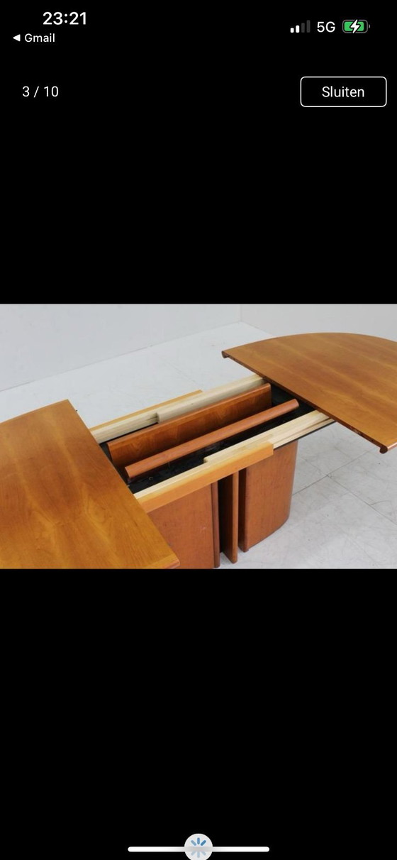 Image 1 of Vintage Skovby extendable oval dining table