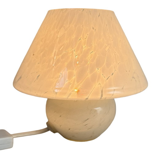 Pilzförmige Glaslampe – 1970er Jahre – Bodenmarke – Italienisch