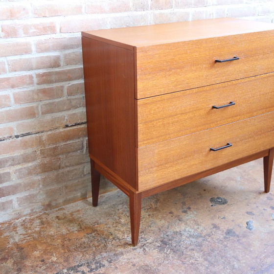 Image 1 of Vintage ladekast jaren 60 70 teak fineer