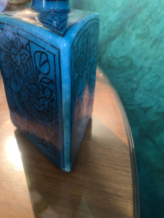 Vaso/Fiasca antico in ceramica persiana turchese - Stile Qajar – Vasi (photo 6 of 15)