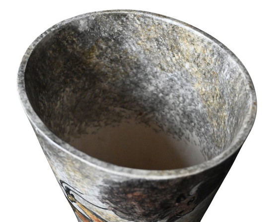 Image 1 of Vaso Vallauris, anni '50 – Decoro preistorico "Lascaux" – Decorazione dipinta a mano – H. 26,5 cm