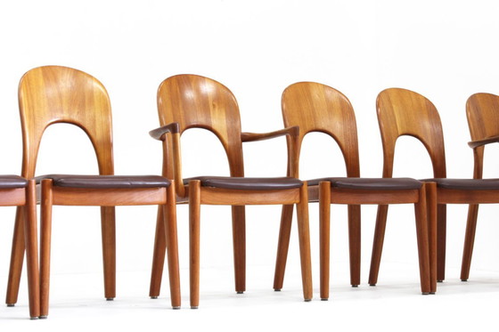 Image 1 of Sedie da pranzo vintage danesi della metà del secolo Niels Koefoed, set di 8