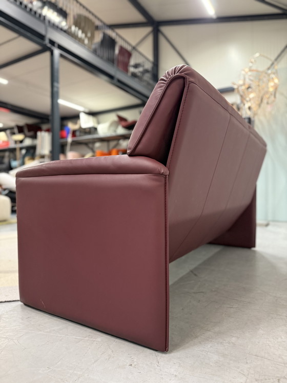 Image 1 of Leolux Bora Beta Bank Donkerrood leer 